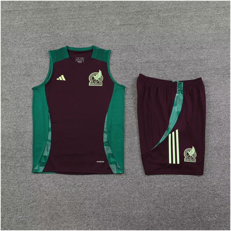 Mens Mexico Singlet Suit Burgundy 2024