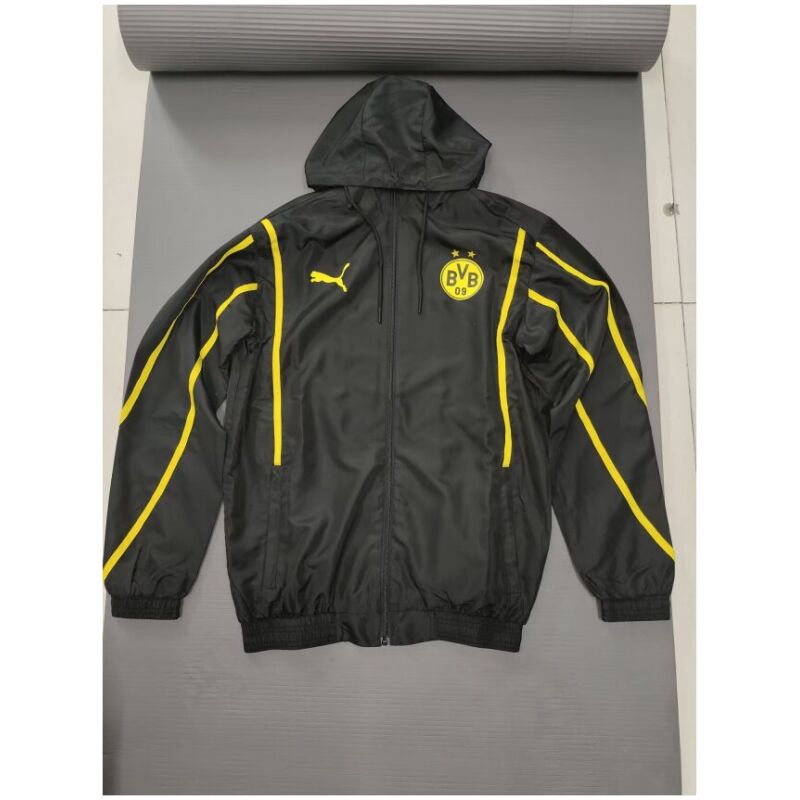 Herren Borussia Dortmund Allwetter Windrunner Jacke Schwarz 2024/25