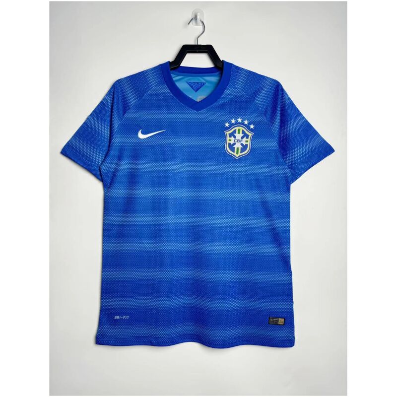 Mens Brazil Retro Away Jersey 2014