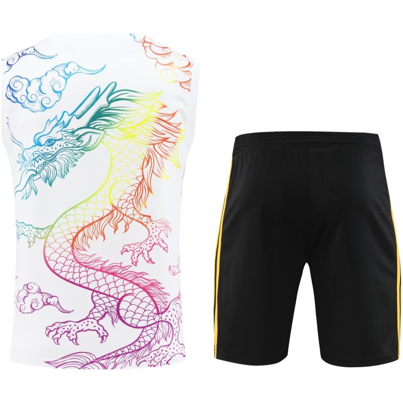 Mens Real Madrid Singlet Suit White Dragon 2024/25
