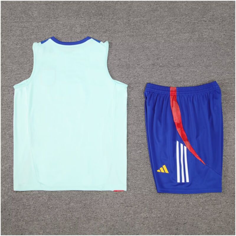 Mens Spain Short Training Suit Light Green 2024