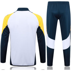 Mens Real Madrid Jacket + Pants Training Suit White 2024/25