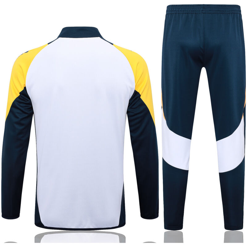 Mens Real Madrid Jacket + Pants Training Suit White 2024/25