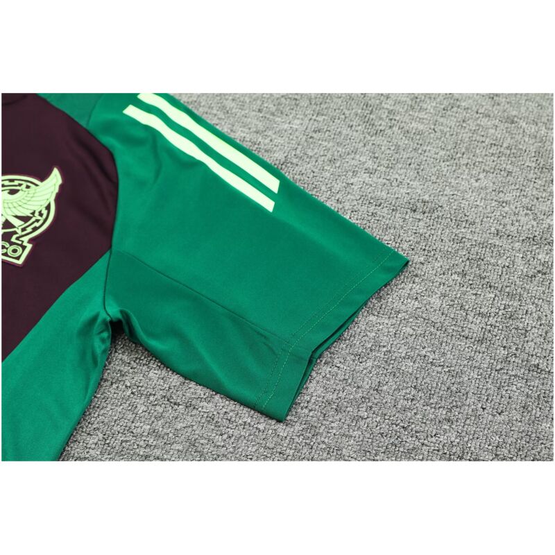 Mens Mexico Short Training Suit Burgundy 2024