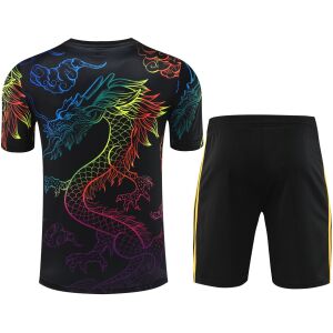 Herren Real Madrid Kurzer Trainingsanzug Schwarzer Drache 2024/25