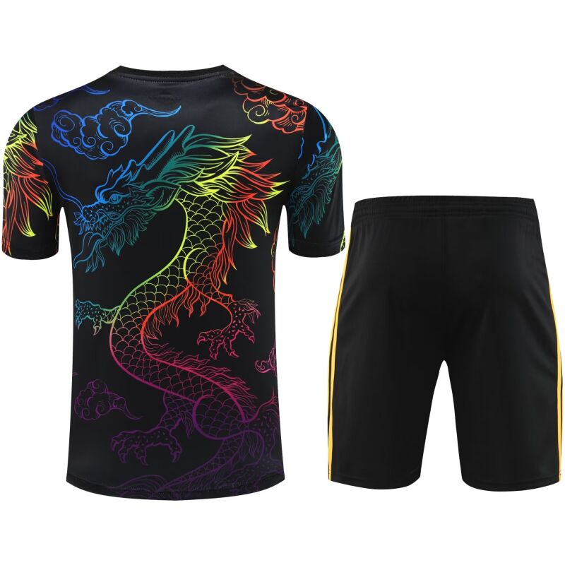Mens Real Madrid Short Training Suit Black Dragon 2024/25