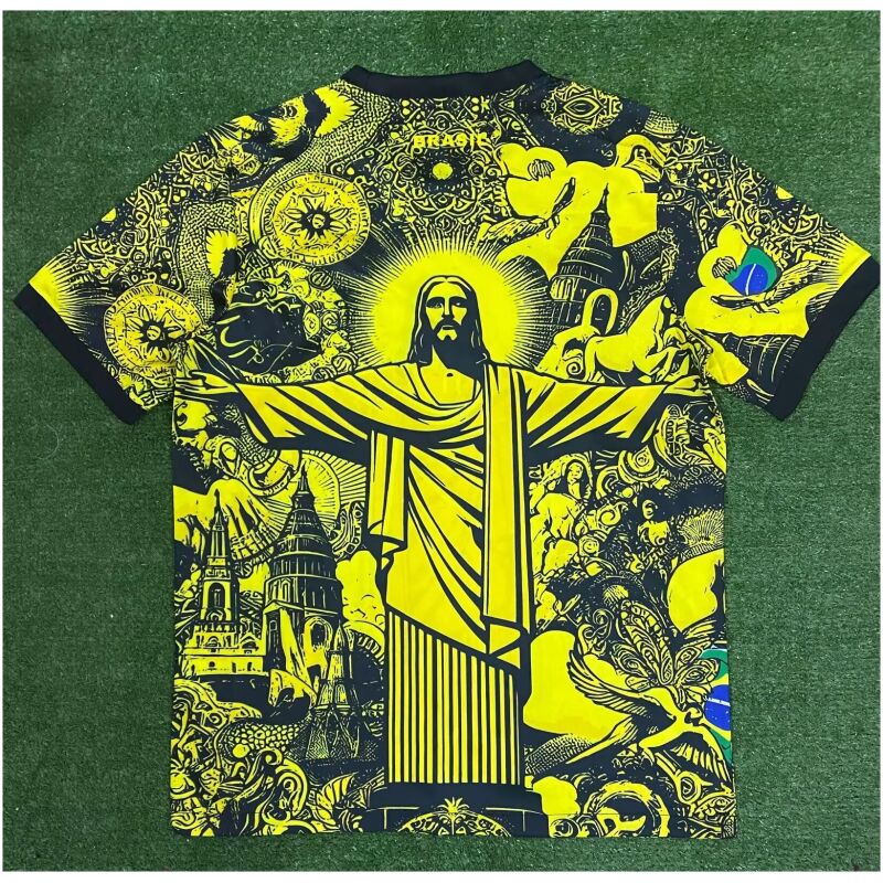 Mens Brazil Special Edition Jesus Yellow Jersey 2024
