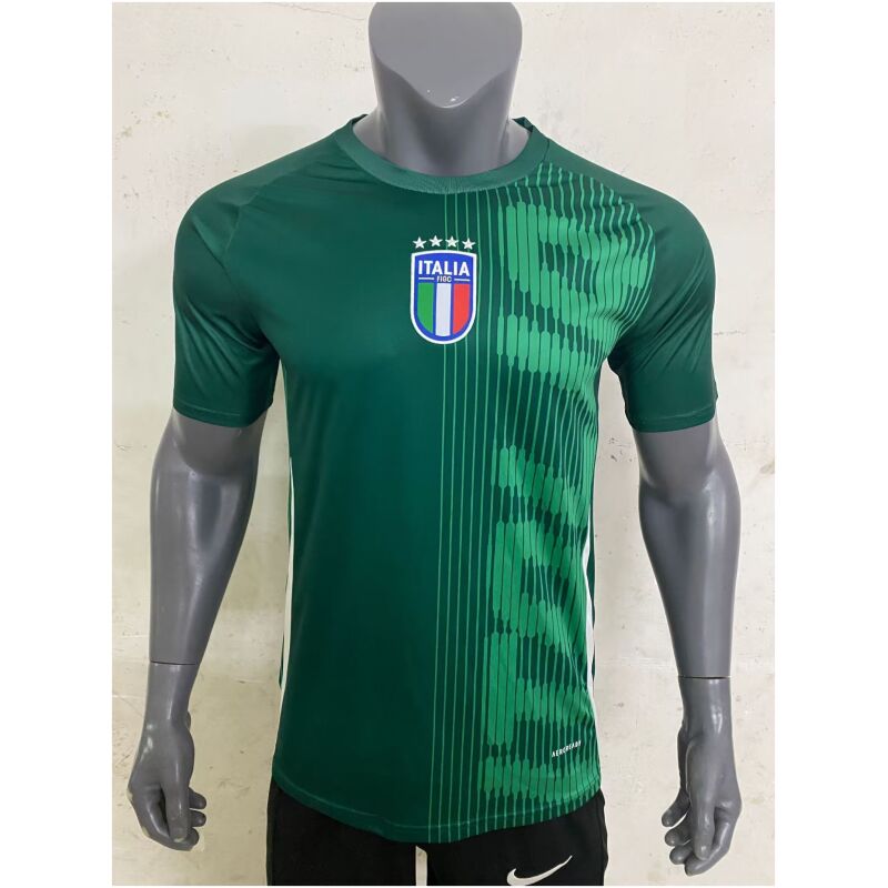 Mens Italy Pre-Match Short Training Jersey Green 2024
