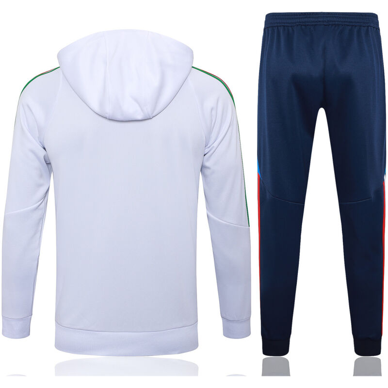 Mens Italy Hoodie Sweatshirt + Pants Training Suit White 2024