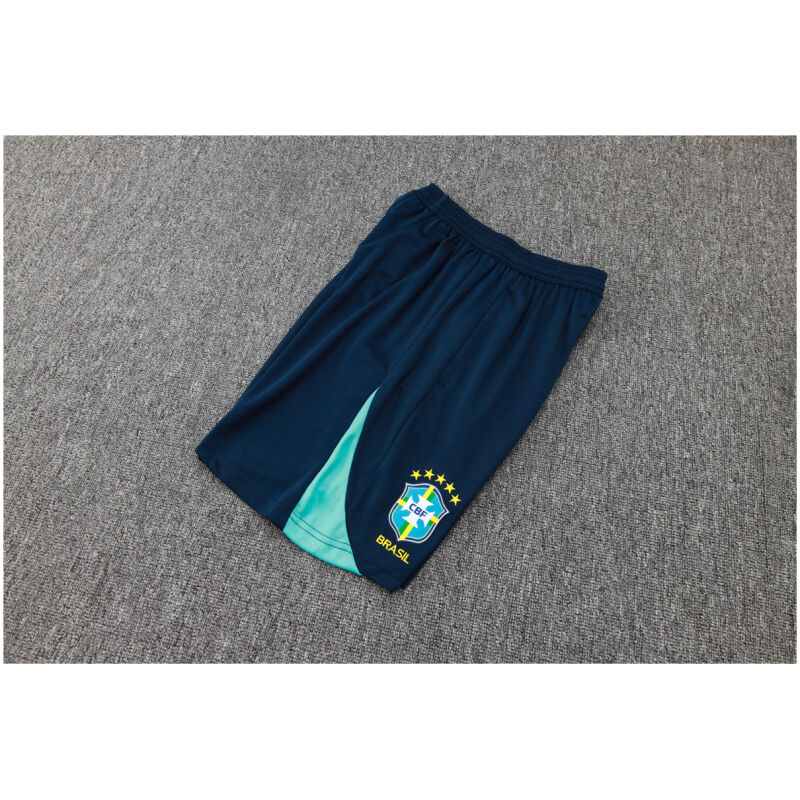 Mens Brazil Short Training Suit Blue 2024