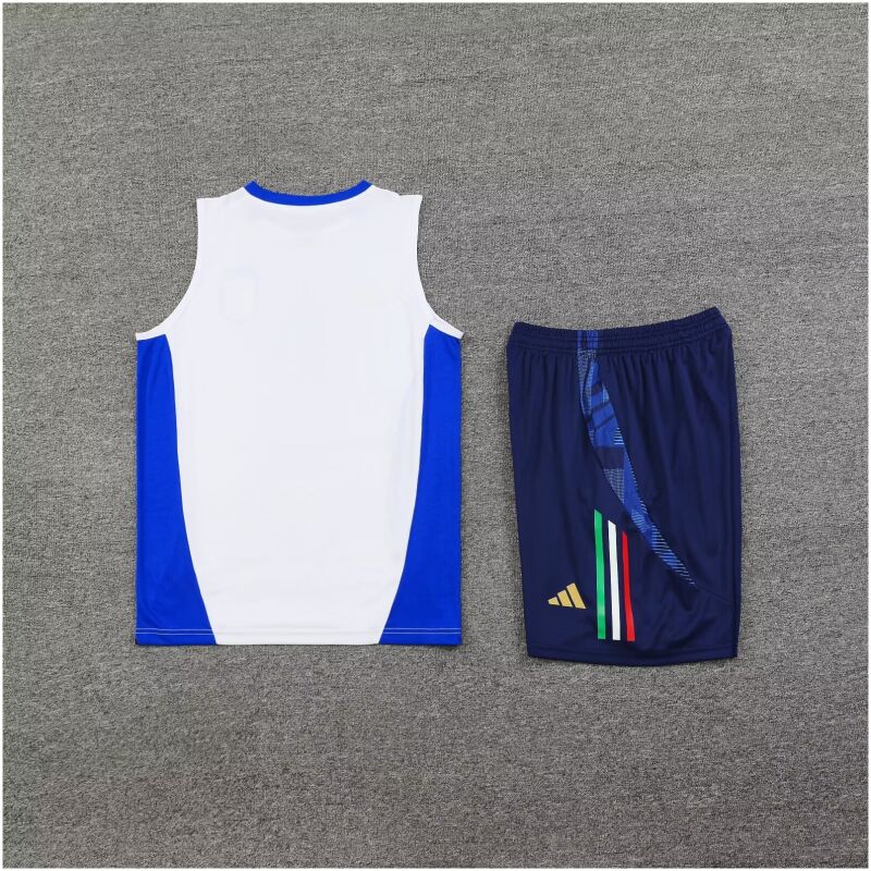 Mens Italy Short Training Suit White 2024
