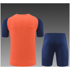 Kids Manchester United Short Training Suit Orange 2024/25