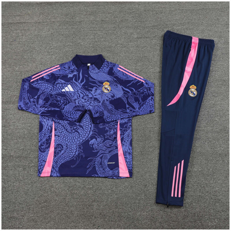 Kids Real Madrid Training Suit Purple Dragon 2024/25
