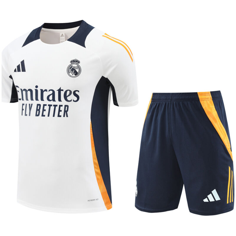 Mens Real Madrid Short Training Suit White 2024/25