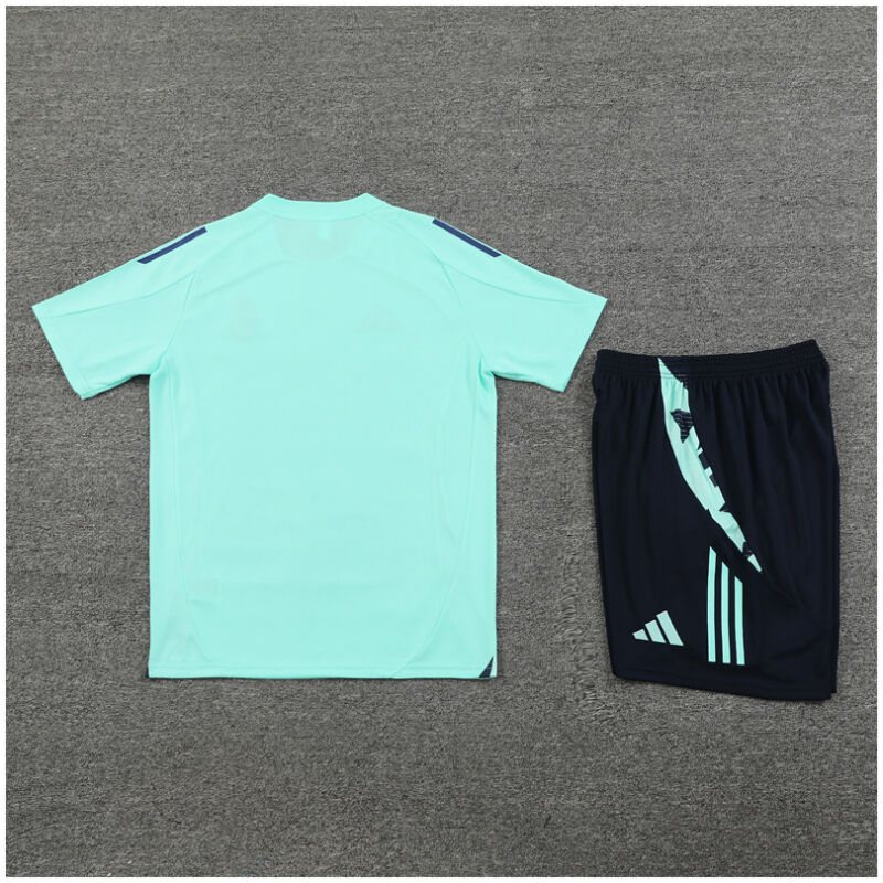 Kids Real Madrid Short Training Suit Light Green 2024/25