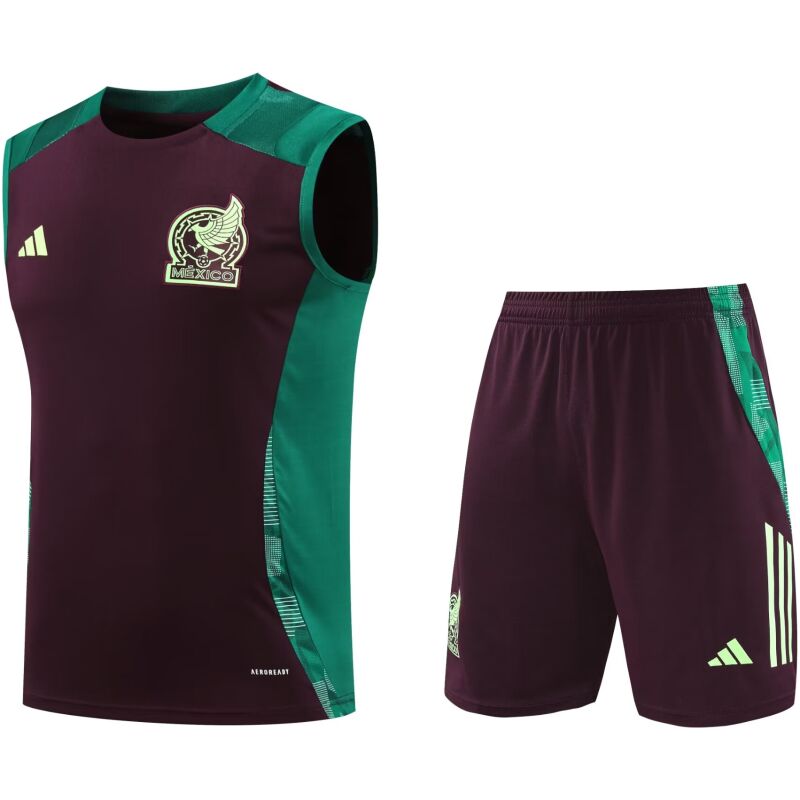 Mens Mexico Singlet Suit Burgundy 2024