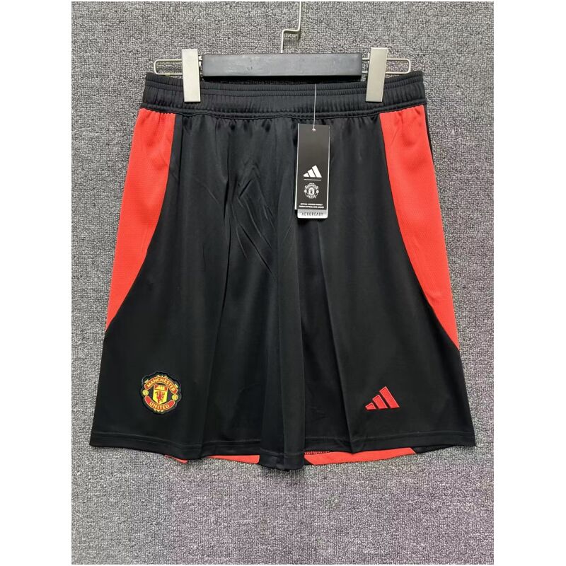 Mens Manchester United Home Black Shorts 2024/25