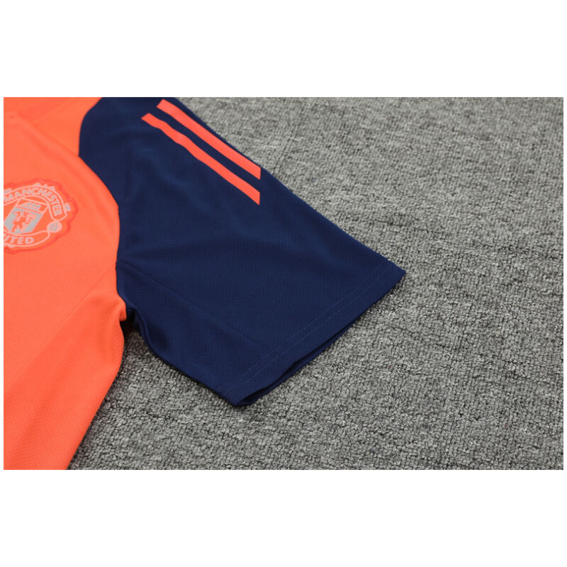 Mens Manchester United Short Training Suit Orange 2024/25