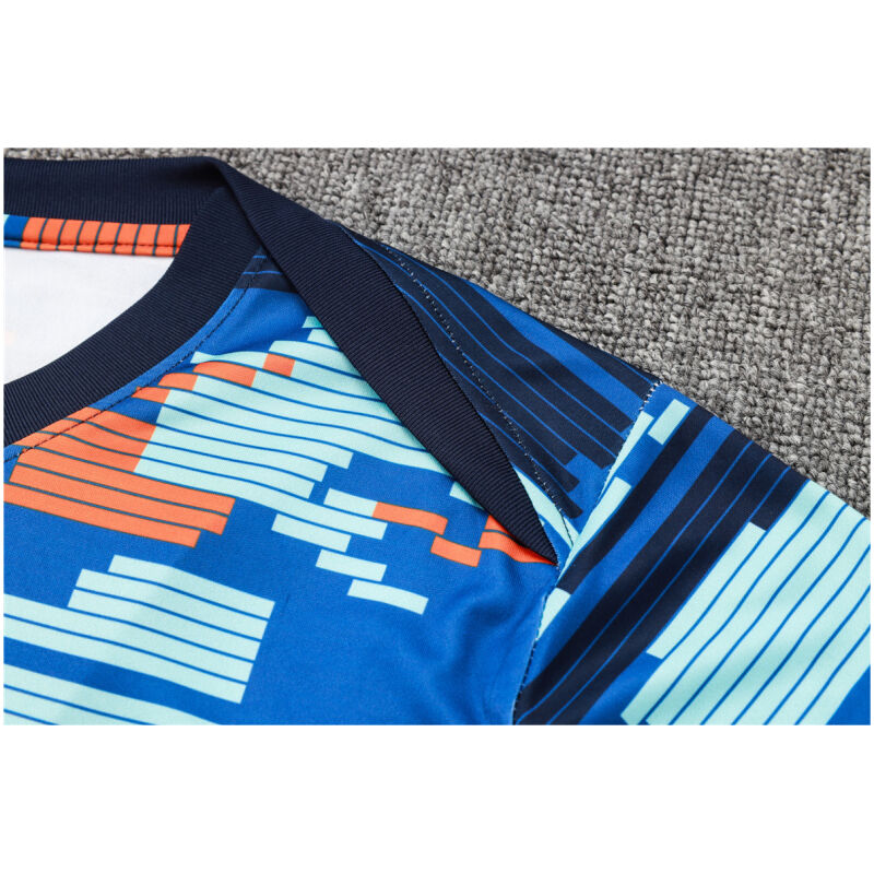 Mens Netherlands Short Training Suit Blue Camouflage 2024