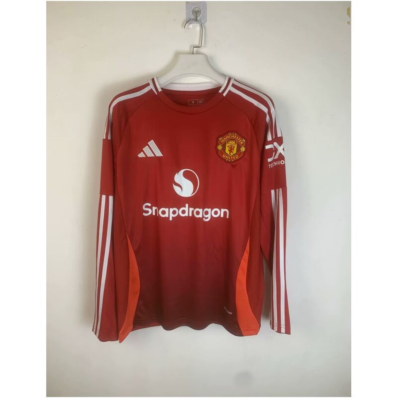Mens Manchester United Home Jersey Long Sleeve 2024/25