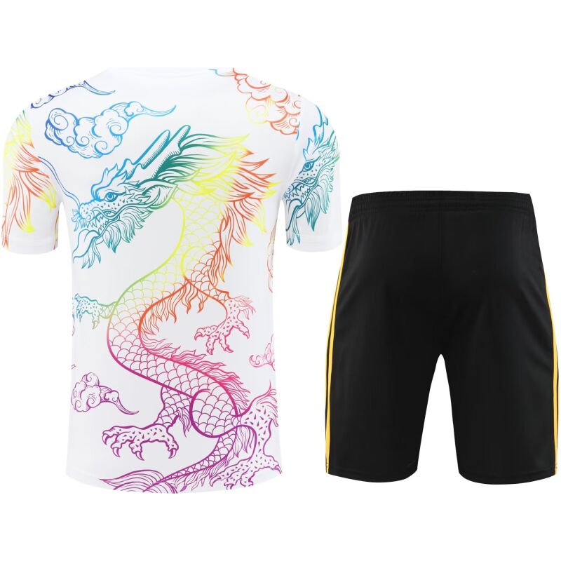Mens Real Madrid Short Training Suit White Dragon 2024/25