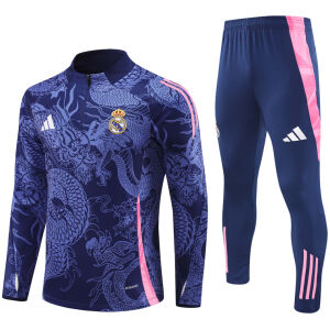 Mens Real Madrid Training Suit Purple Dragon 2024/25