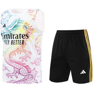 Mens Real Madrid Singlet Suit White Dragon 2024/25