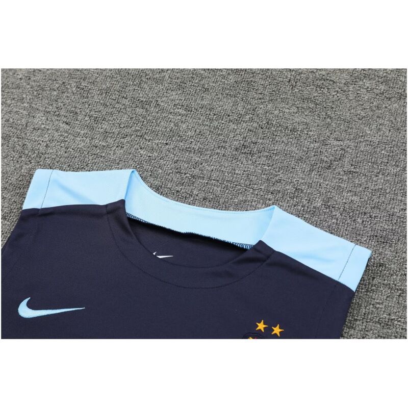 Mens France Short Training Suit Royal 2024