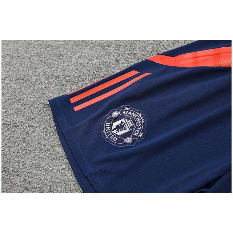 Mens Manchester United Short Training Suit Orange 2024/25