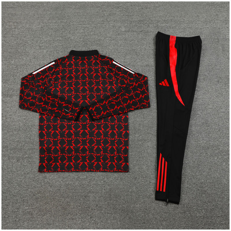 Mens Manchester United Training Suit Red – Black 2024/25