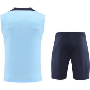 Mens France Short Training Suit Light Blue 2024