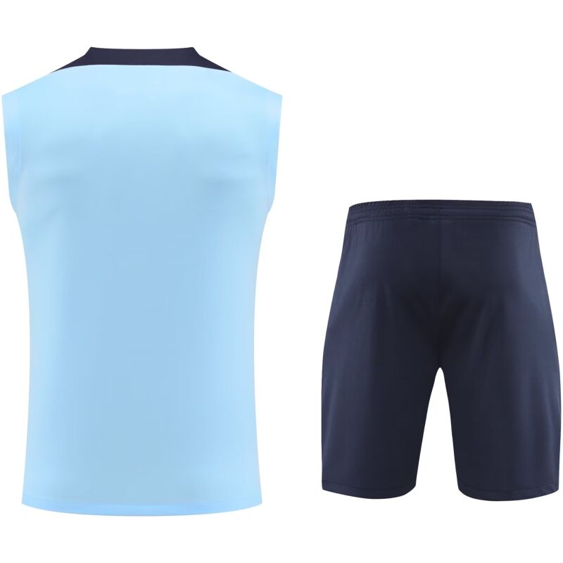 Mens France Short Training Suit Light Blue 2024