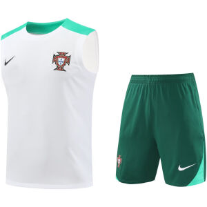 Mens Portugal Short Training Suit White 2024