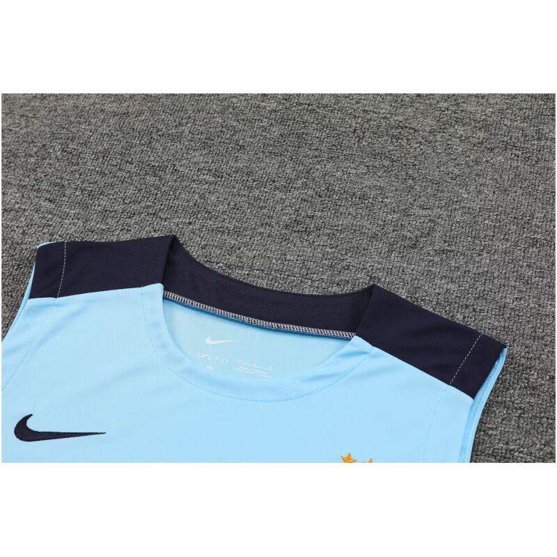 Mens France Short Training Suit Light Blue 2024