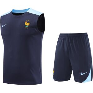Mens France Short Training Suit Royal 2024