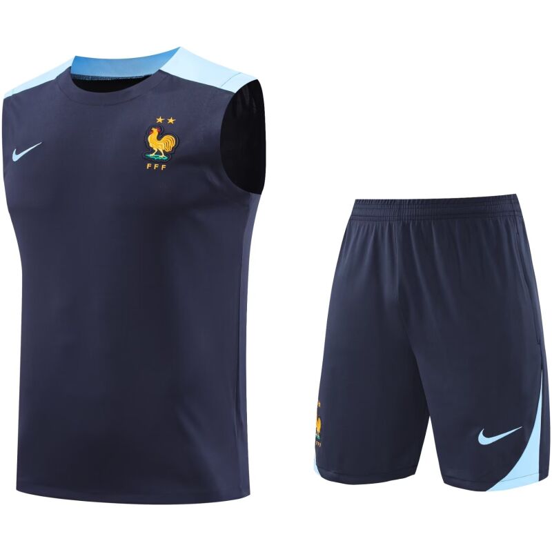 Mens France Short Training Suit Royal 2024