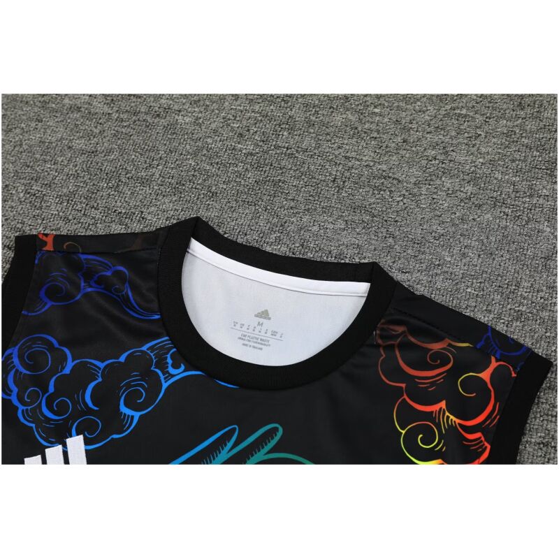 Mens Real Madrid Singlet Suit Black Dragon 2024/25