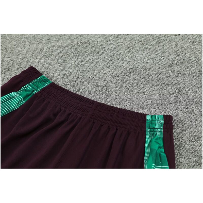 Mens Mexico Short Training Suit Burgundy 2024