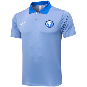 Mens Inter Milan Polo Shirt Smoke Grey 2024/25