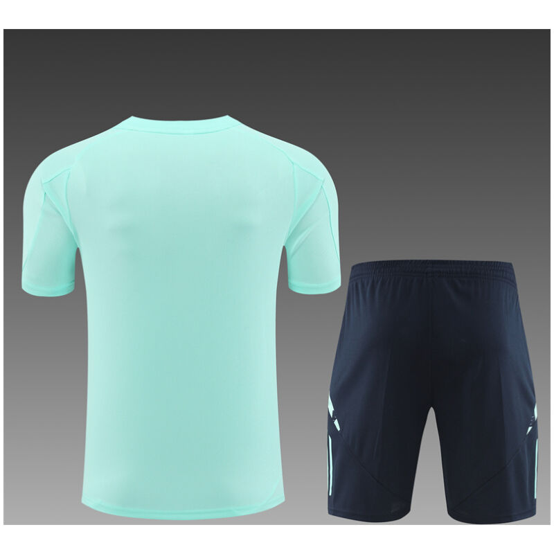 Kids Real Madrid Short Training Suit Light Green 2024/25