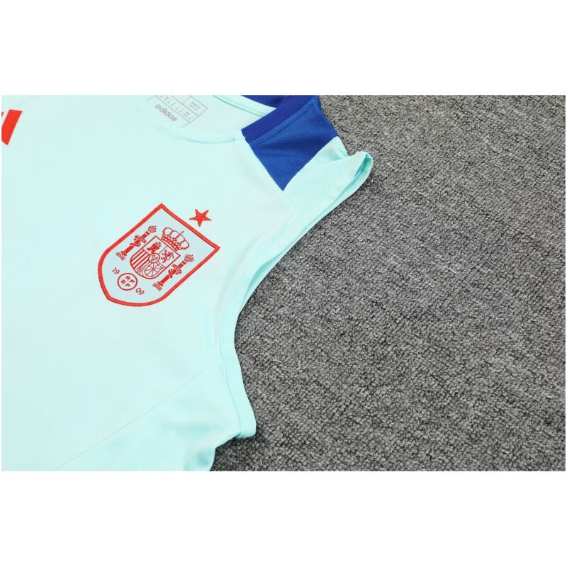 Mens Spain Short Training Suit Light Green 2024