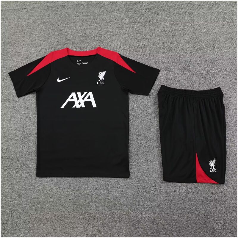 Mens Liverpool Short Training Suit Black 2024/25