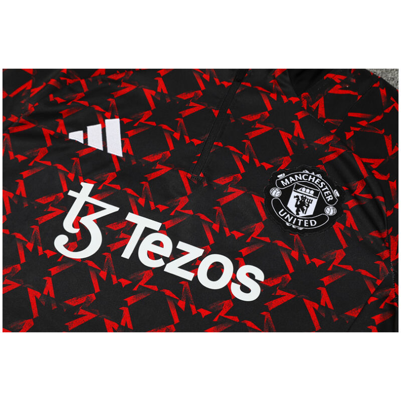 Mens Manchester United Training Suit Red – Black 2024/25