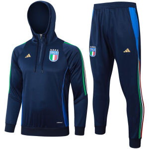 Mens Italy Hoodie Sweatshirt + Pants Training Suit Royal 2024