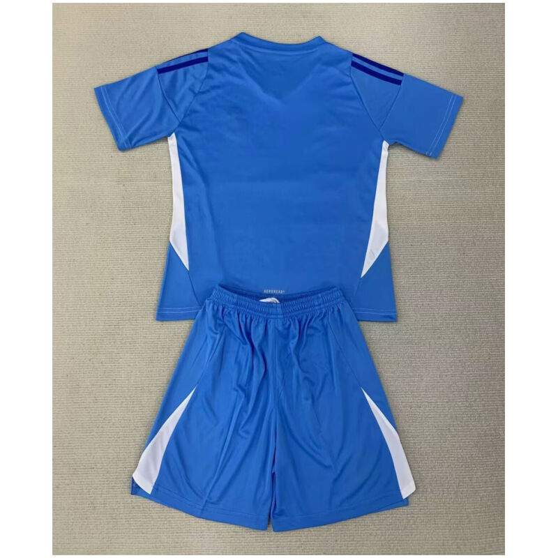Kids Real Madrid Goalkeeper Blue Jersey 2024/25