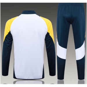 Kinder Real Madrid Jacke + Hose Trainingsanzug Weiß 2024/25