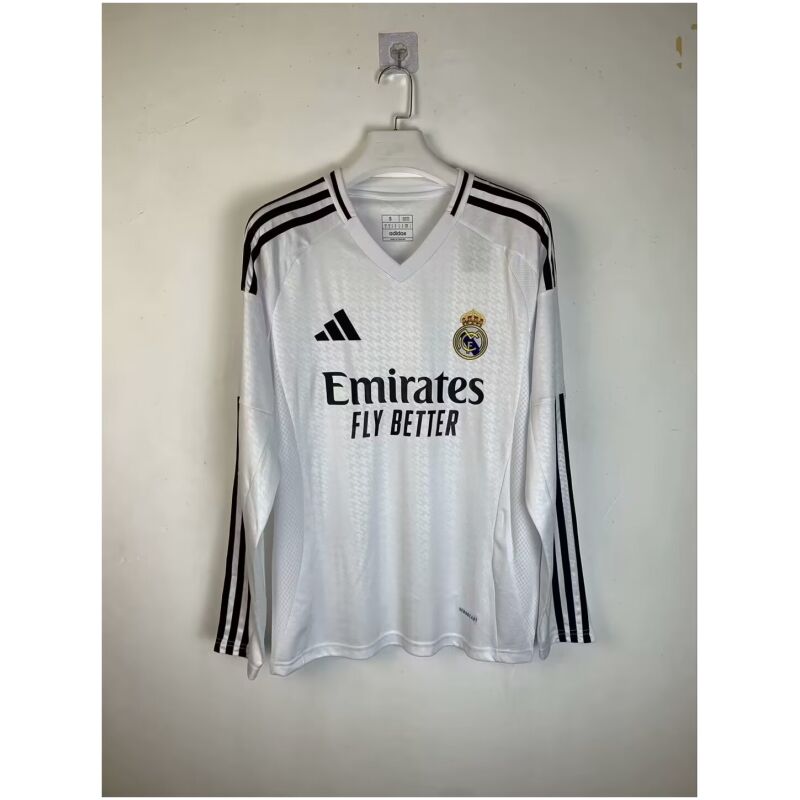 Mens Real Madrid Home Jersey Long Sleeve 2024/25