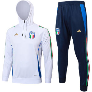 Mens Italy Hoodie Sweatshirt + Pants Training Suit White 2024