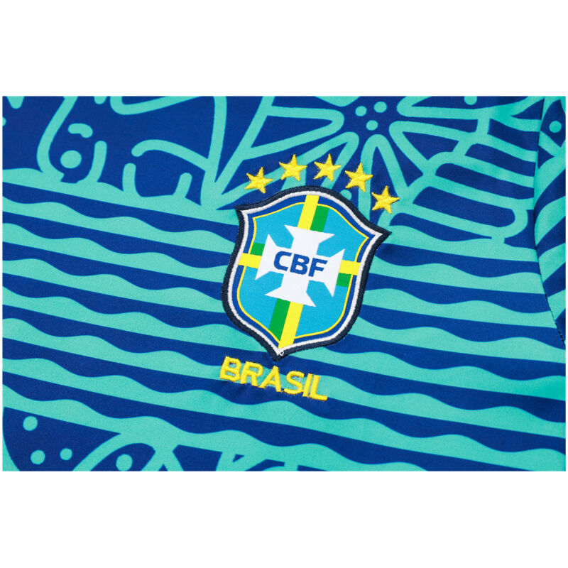 Mens Brazil Short Training Suit Blue 2024