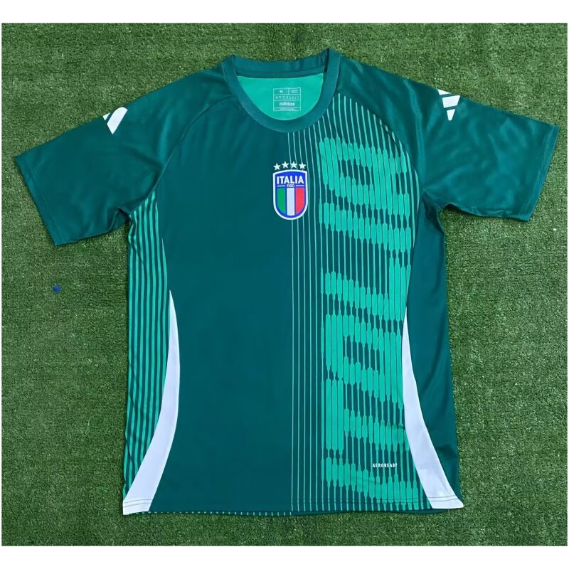 Mens Italy Pre-Match Short Training Jersey Green 2024